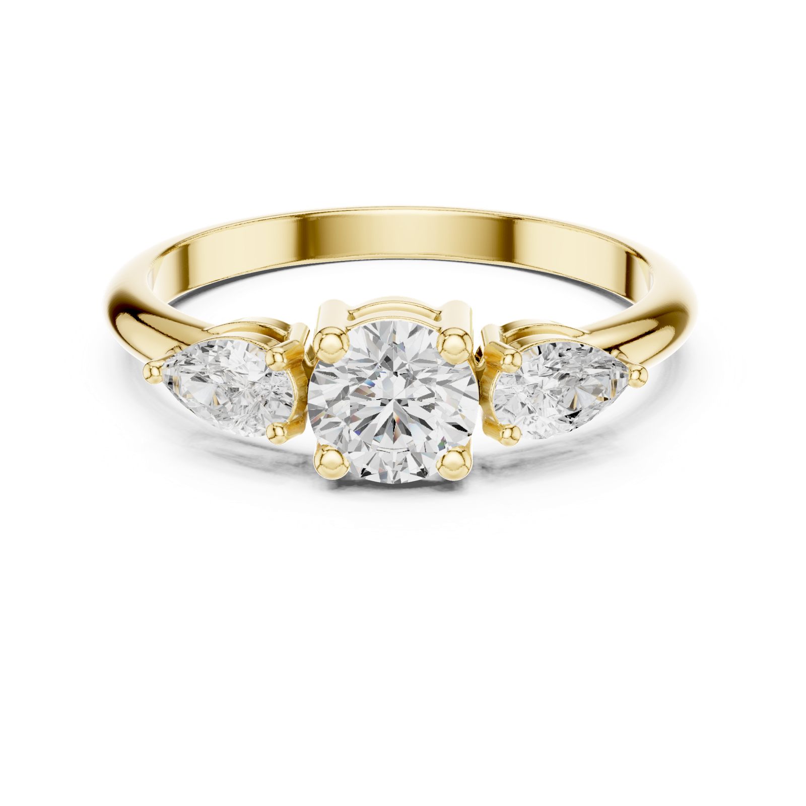 Gold Ring JLR-99, Yellow Gold, view 4