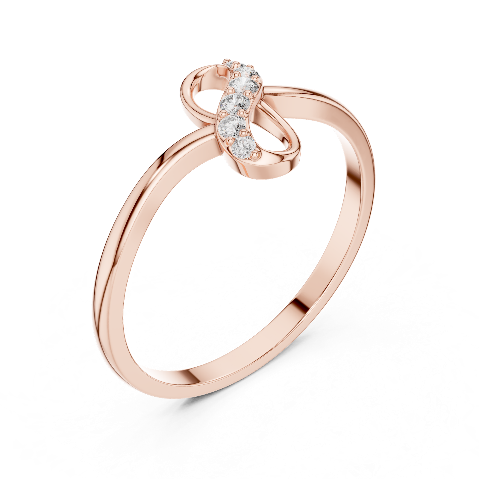 Gold Ring 1 (182), Rose Gold, view 2