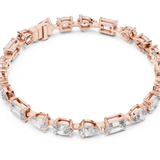 14K Solid Gold Lab Diamond Bracelet, Rose Gold, view 2
