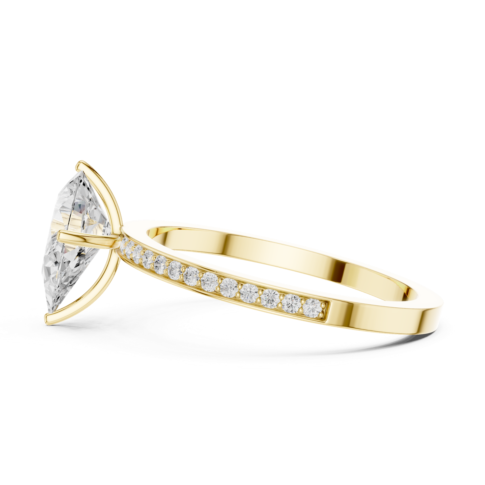 Gold Ring DDLR-1091, Yellow Gold, view 3