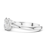 Gold Ring DDLR-1053, White Gold, view 3