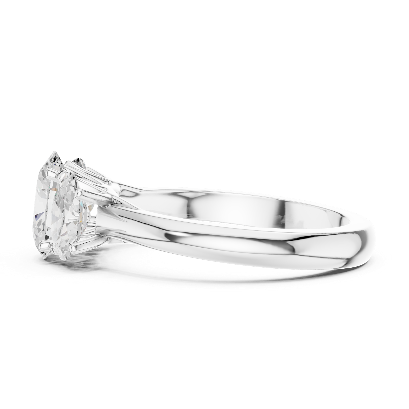 Gold Ring DDLR-1053, White Gold, view 3