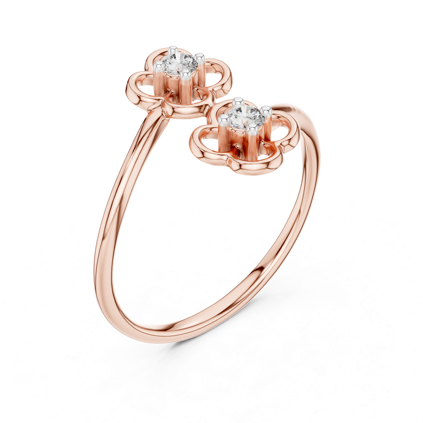 Gold Ring 12-10027@L, Rose Gold, view 2
