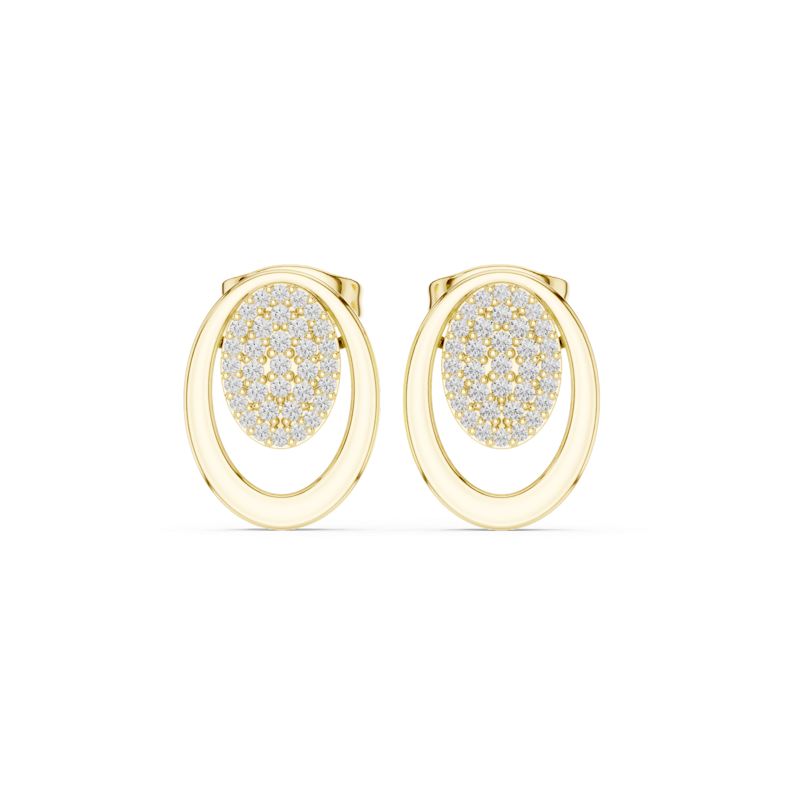 Gold Earrings AGDPD, Yellow Gold, view 4