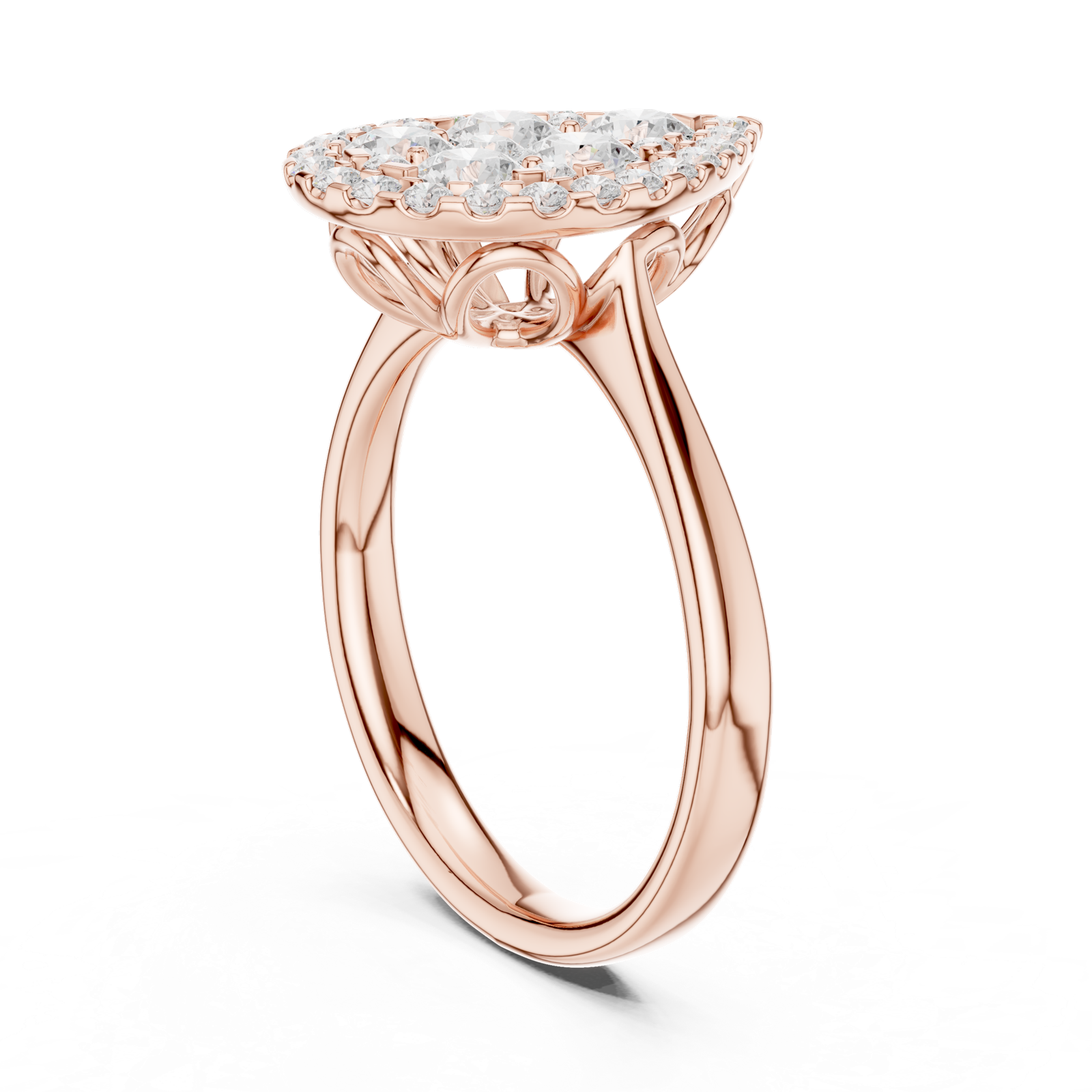 Gold Ring DDLR-785, Rose Gold, view 1