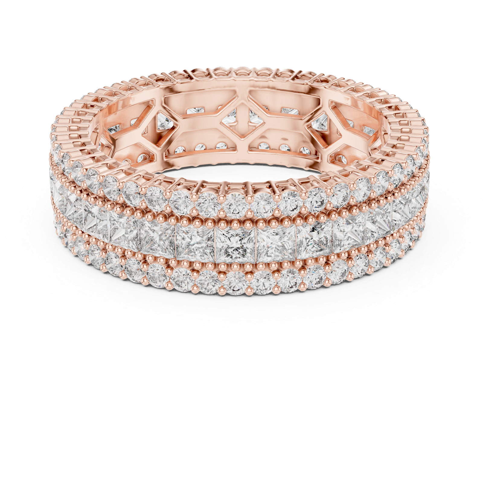 Gold Ring DDLR-225, Rose Gold, view 4