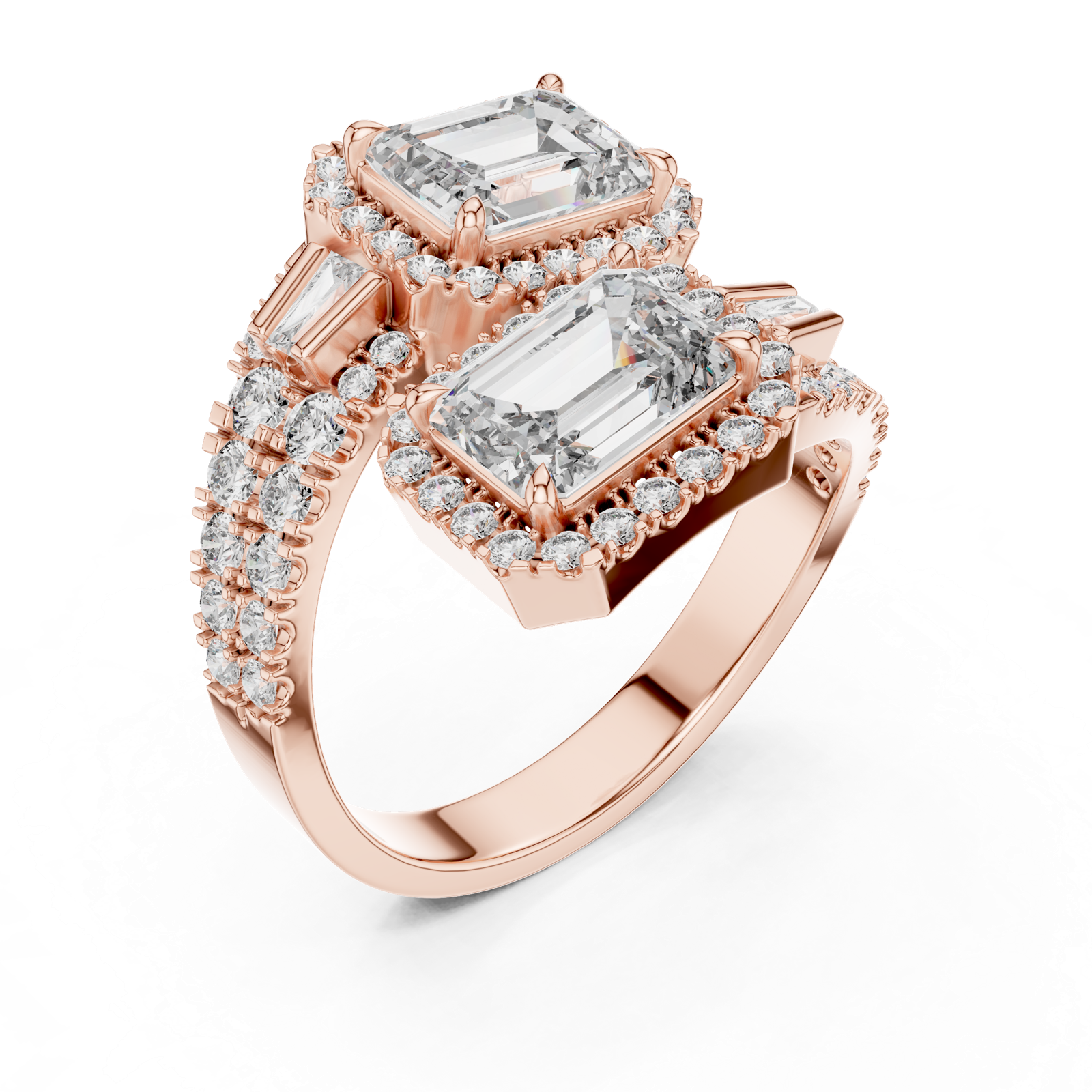 Gold Ring DDLR-014, Rose Gold, view 2