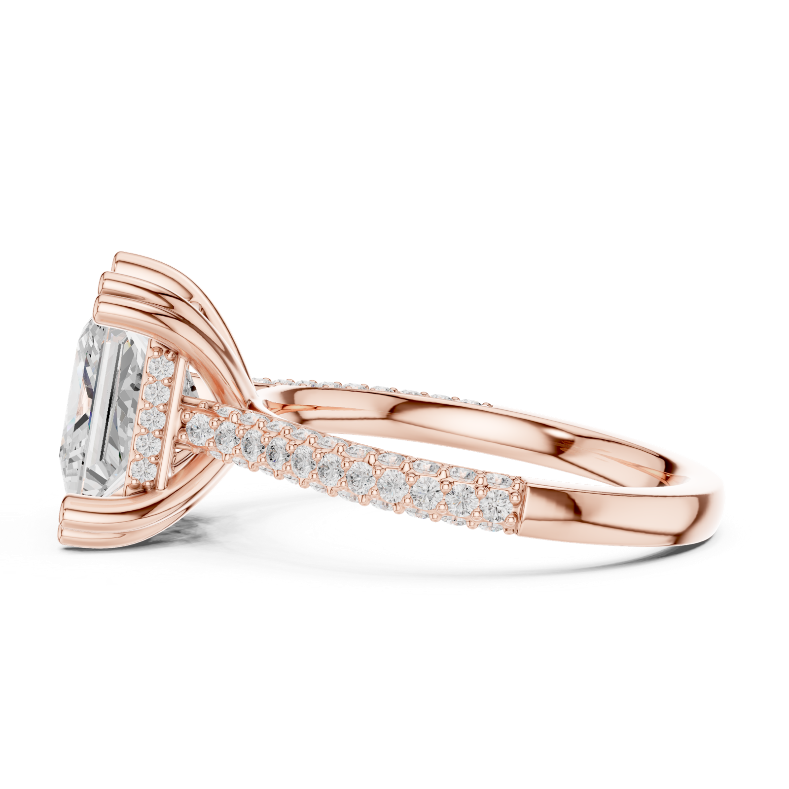Gold Ring DDLR-958, Rose Gold, view 3