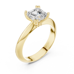 Gold Jewelry L36-8, Asscher center stone, Yellow Gold, view 2