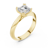 Gold Jewelry L36-8, Asscher center stone, Yellow Gold, view 2