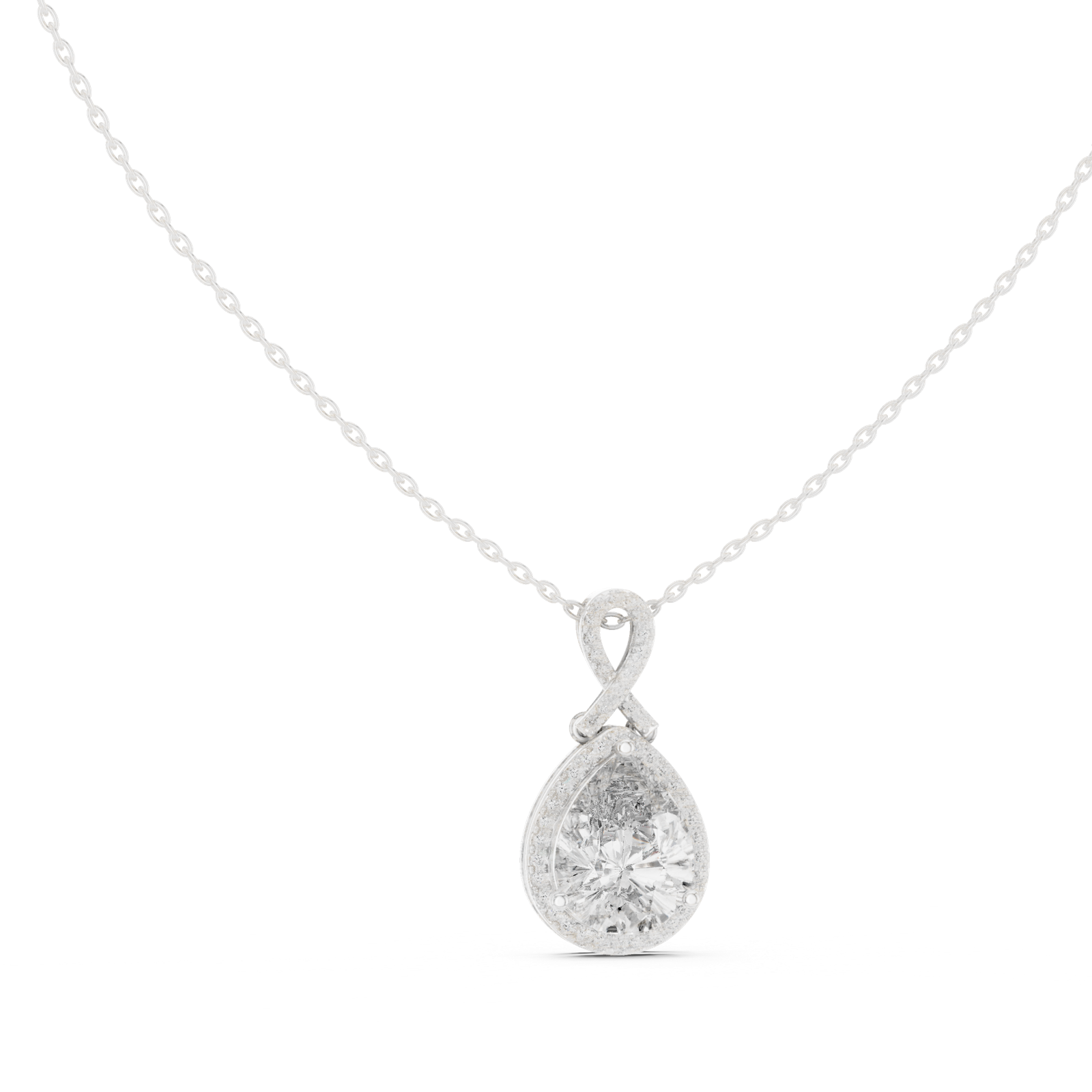 Gold Pendant GPD-0014, White Gold, view 1