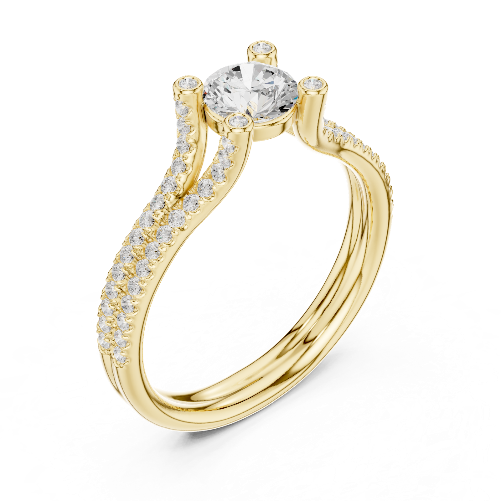 Gold Ring LR-0343, Yellow Gold, view 2