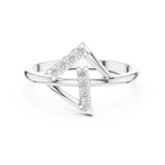 Gold Ring HLR-230, White Gold, view 4