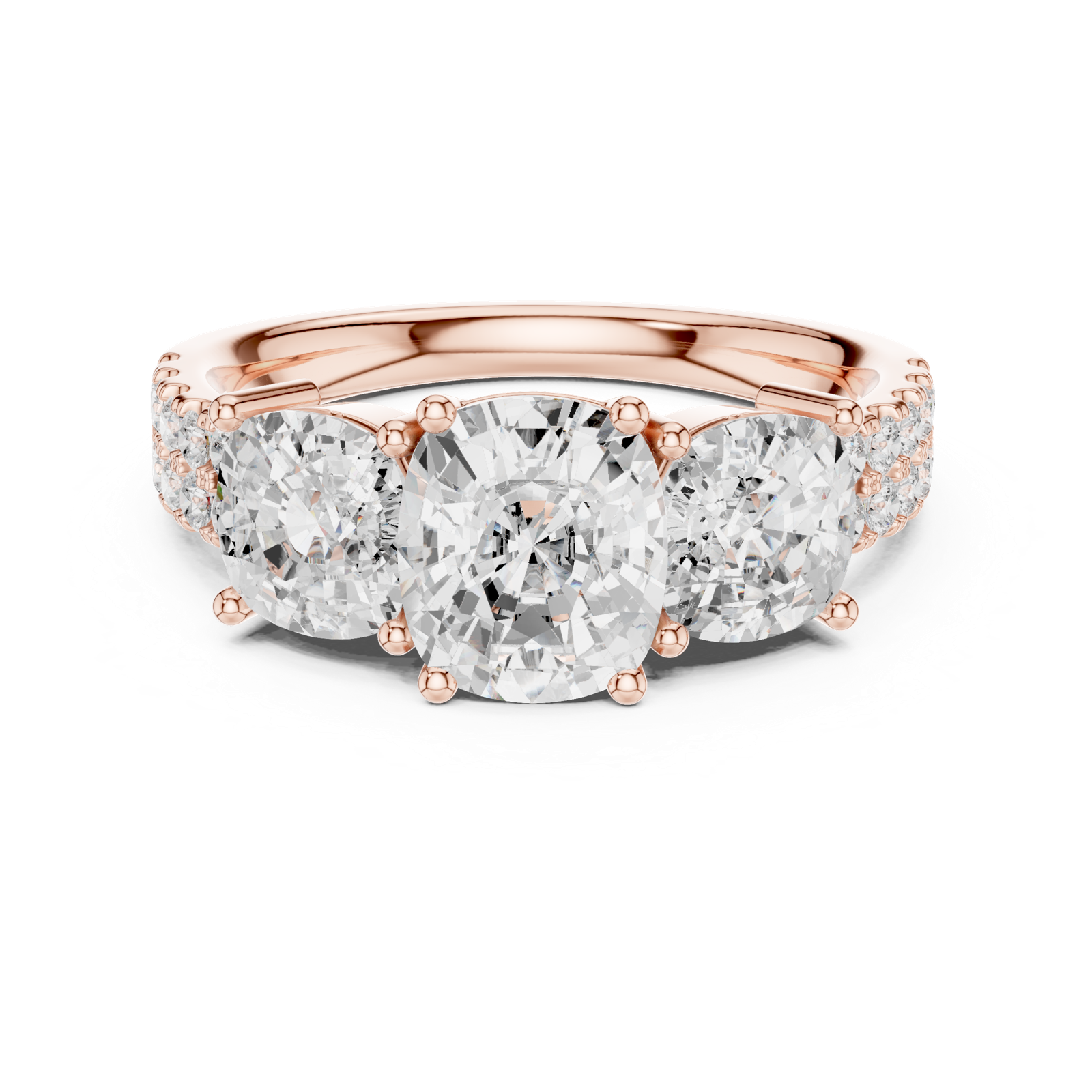 Gold Ring DDLR-716, Rose Gold, view 4