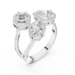 Gold Ring L03-504, White Gold, view 2