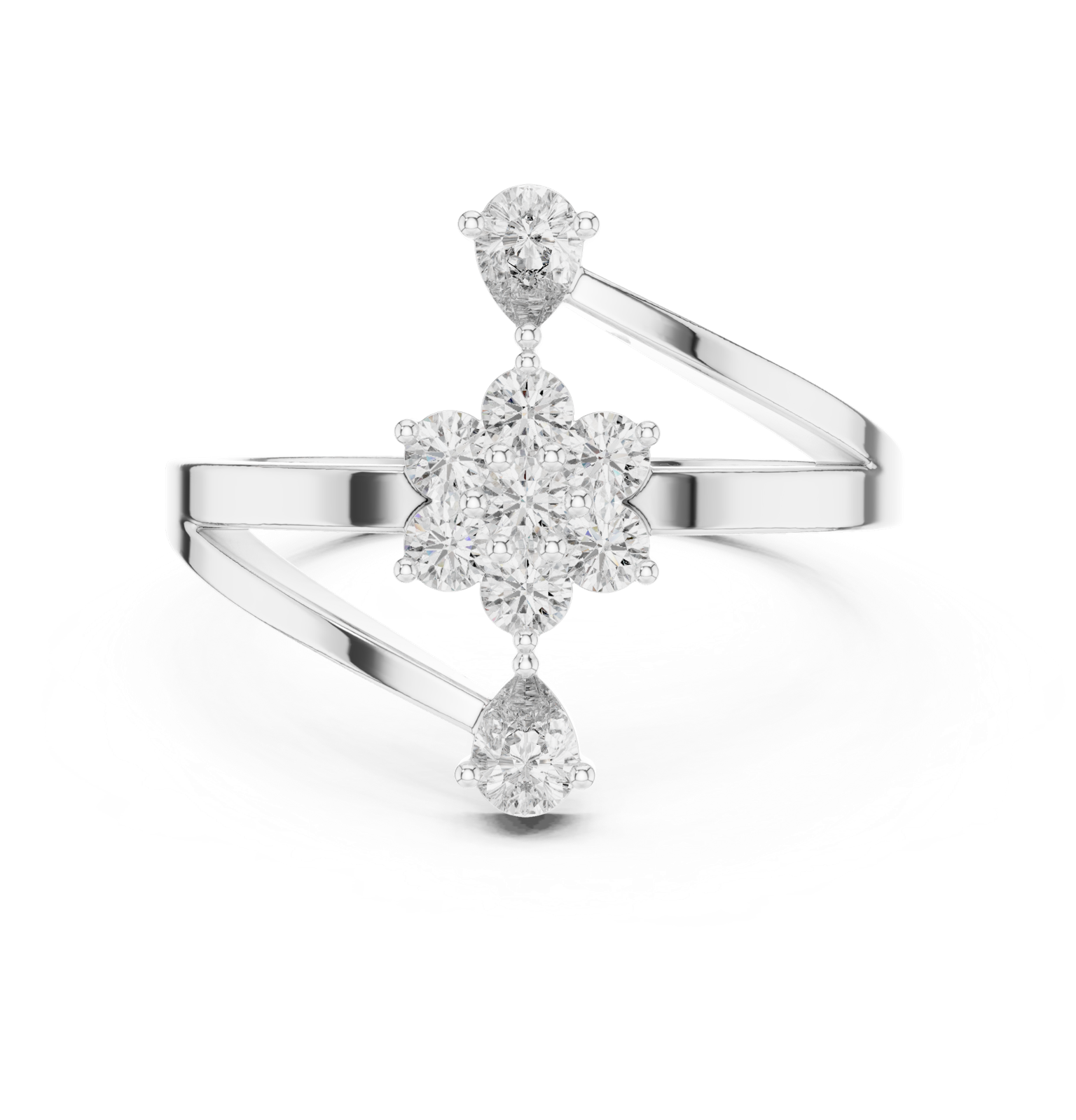 Gold Ring ALR-162, White Gold, view 4