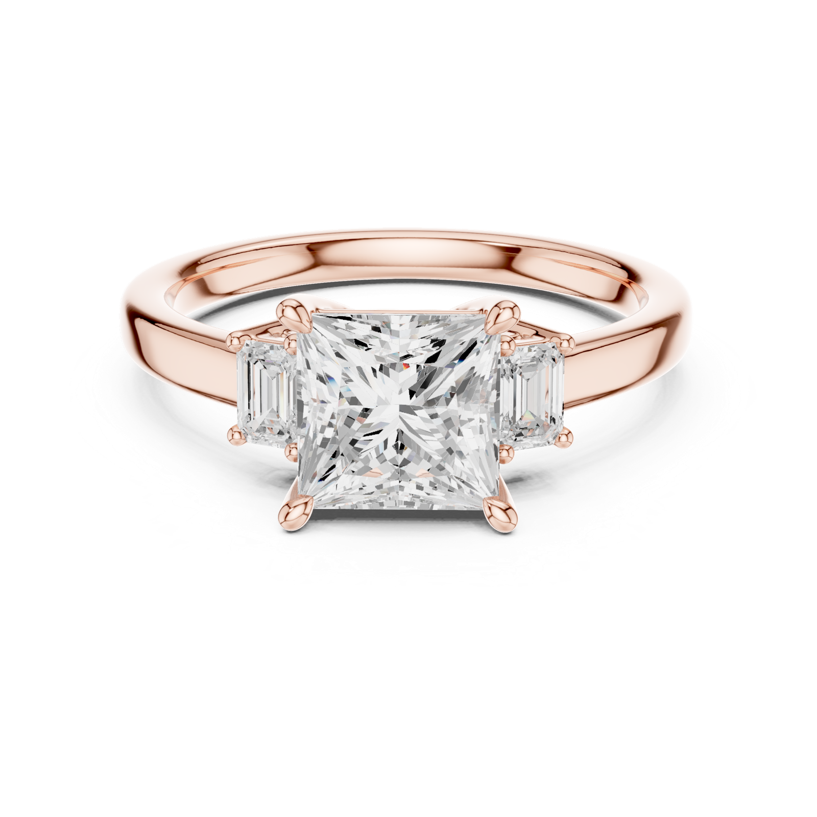 Gold Ring DDLR-871, Rose Gold, view 4
