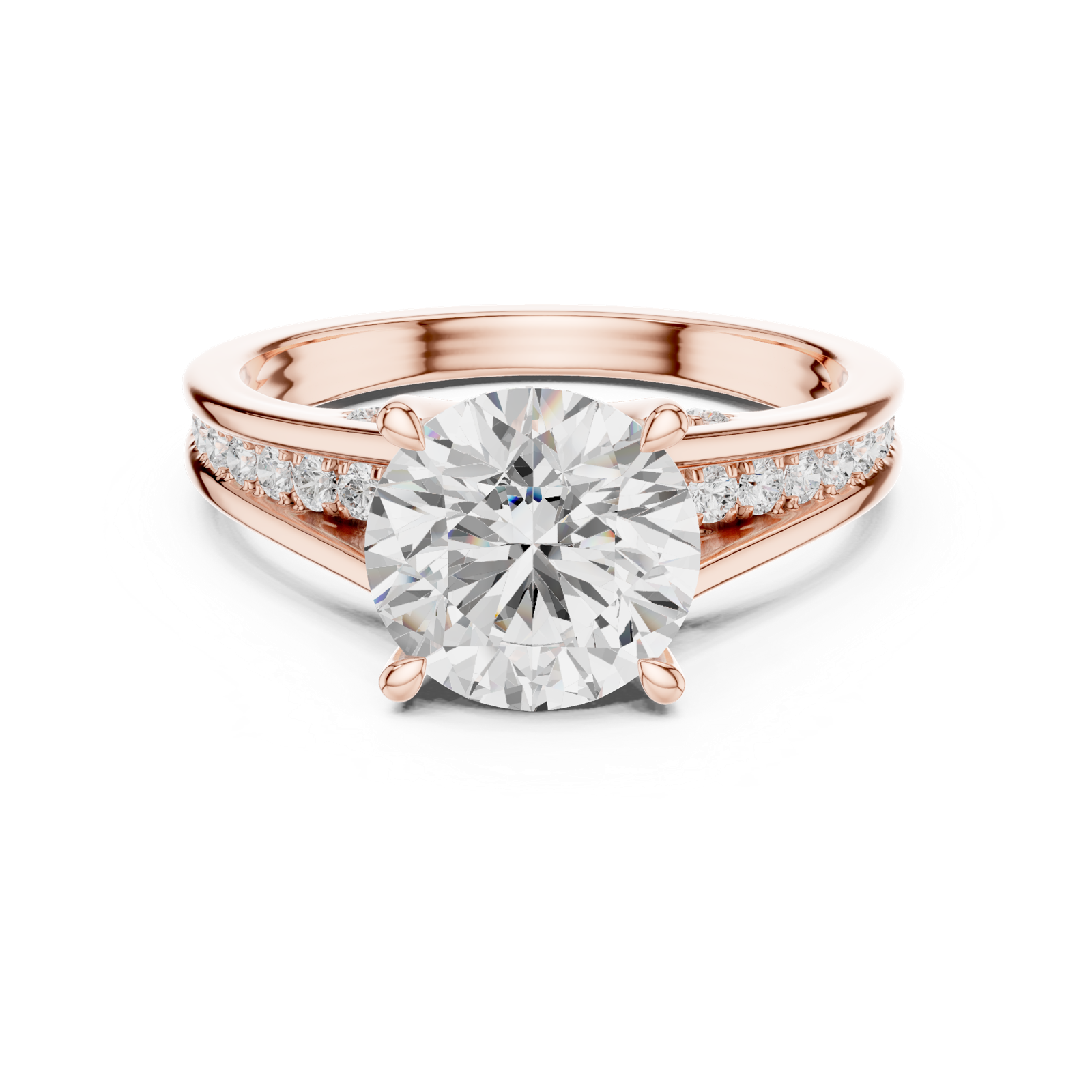 Gold Ring DDLR-999, Rose Gold, view 4