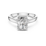 Gold Jewelry L36-18, Radiant center stone, White Gold, view 4