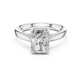 Gold Jewelry L36-18, Radiant center stone, White Gold, view 4