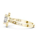 Gold Ring, Cushion center stone, Yellow Gold, view 3