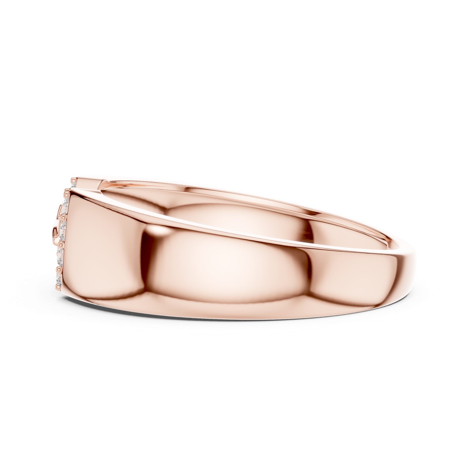 Gold Ring LR-01 (33), Rose Gold, view 3