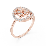Gold Ring DR-6155, Rose Gold, view 2