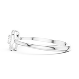Gold Ring HLR-238, White Gold, view 3