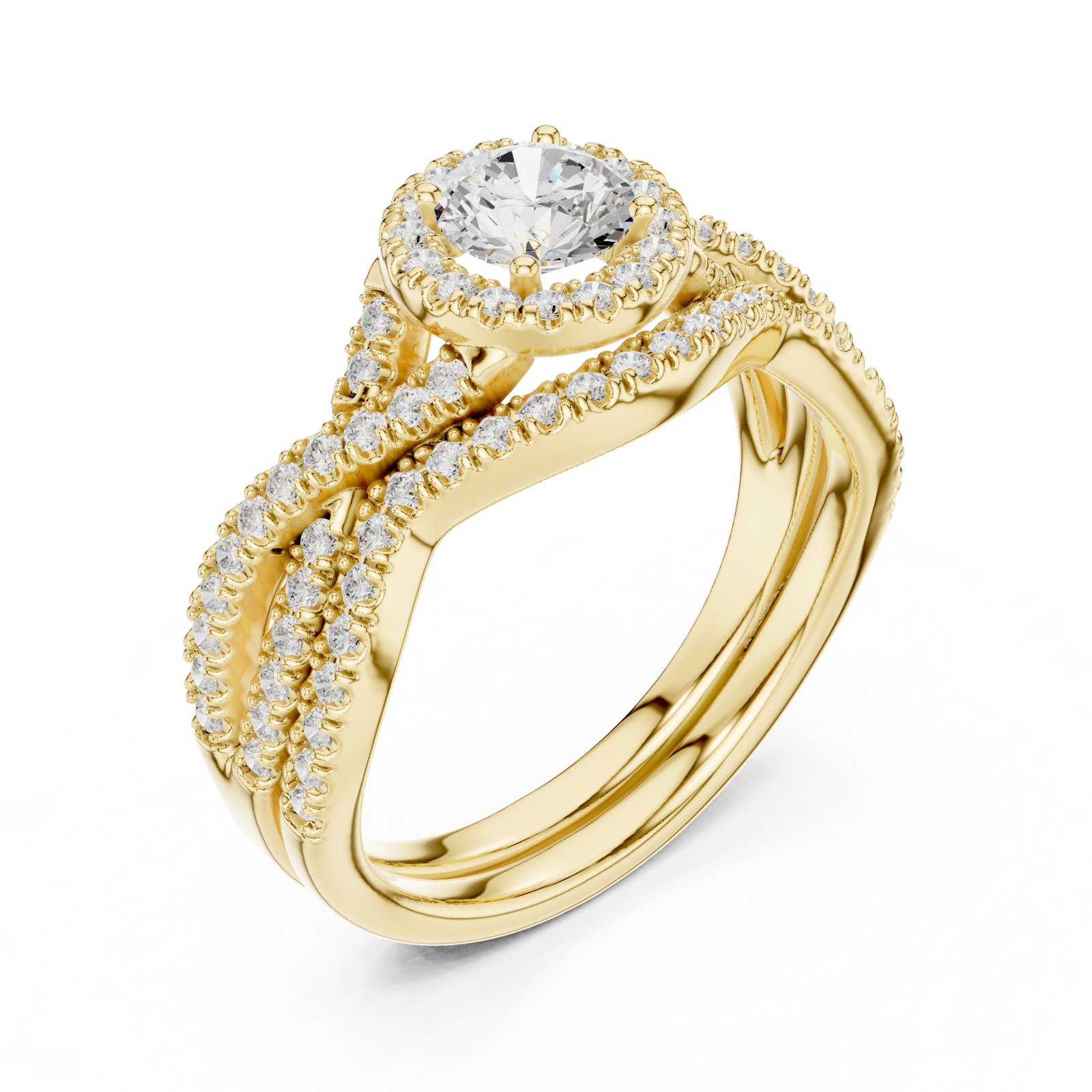 Gold Ring LR-0268, Yellow Gold, view 2