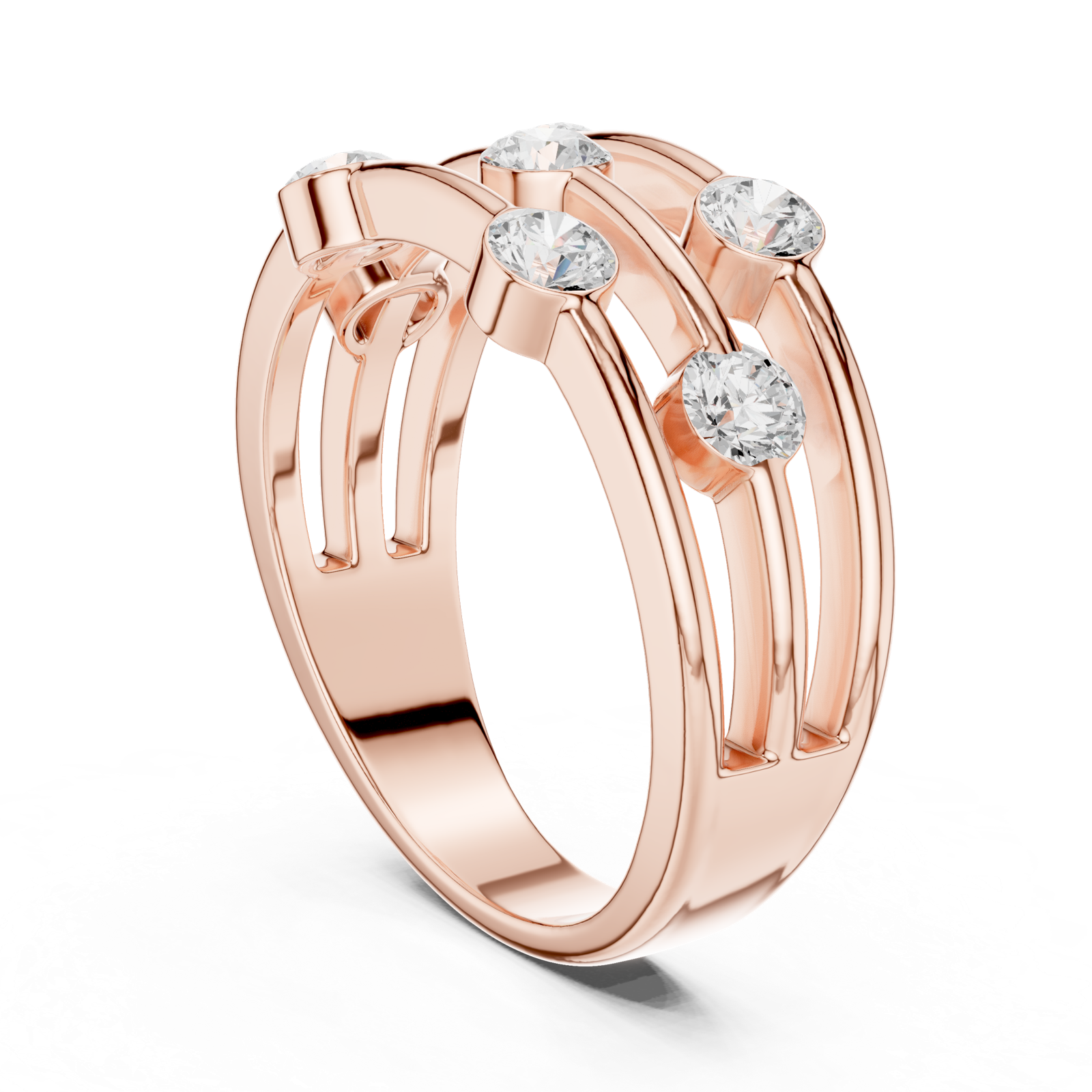 Gold Ring DDLR-464, Rose Gold