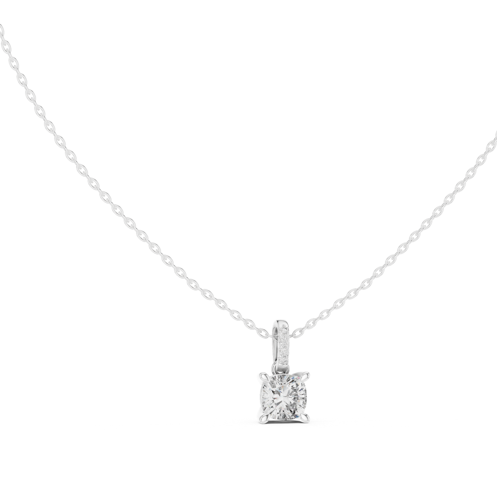 Gold Pendant GPD-0071, White Gold, view 1