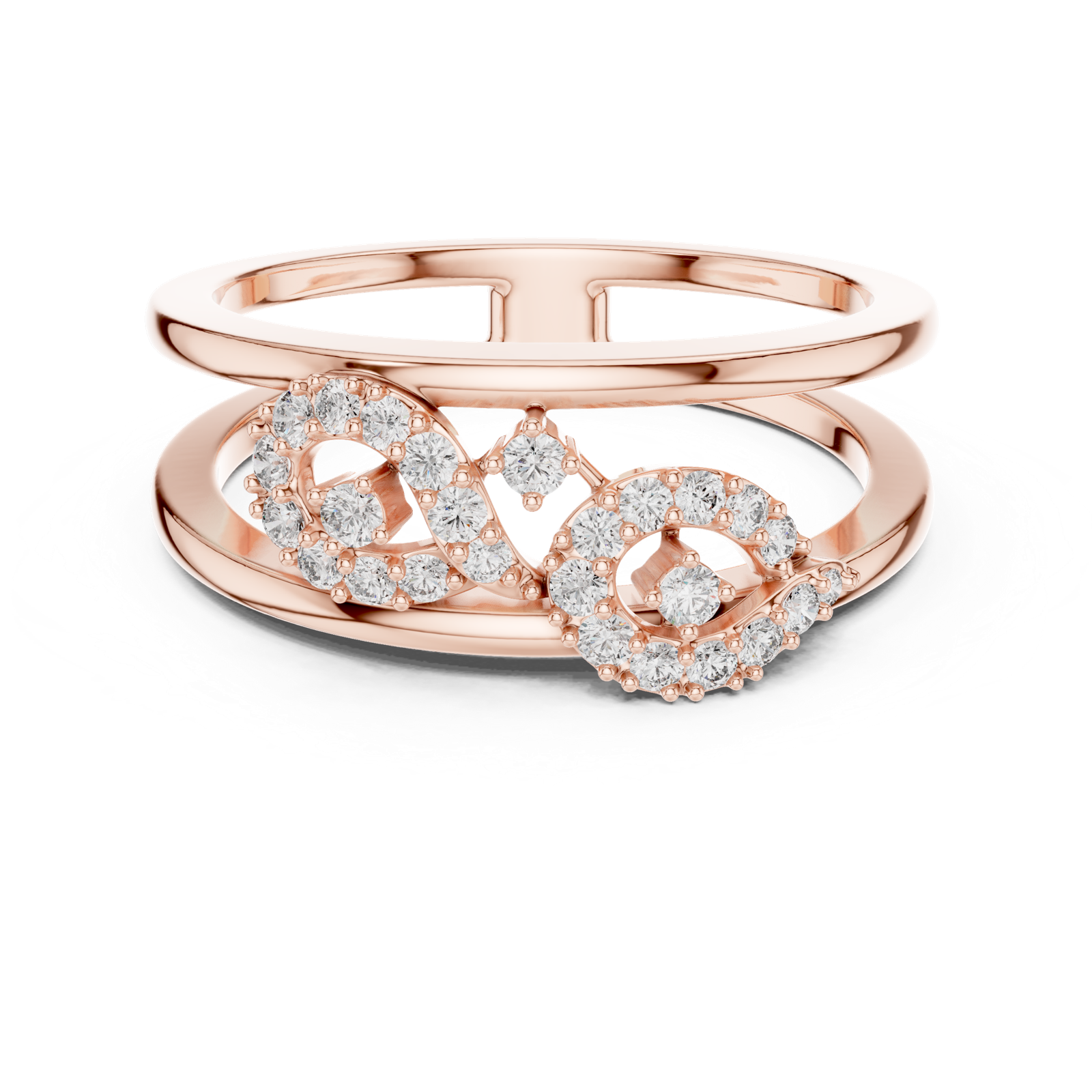 Gold Ring LR-01 (72), Rose Gold, view 4