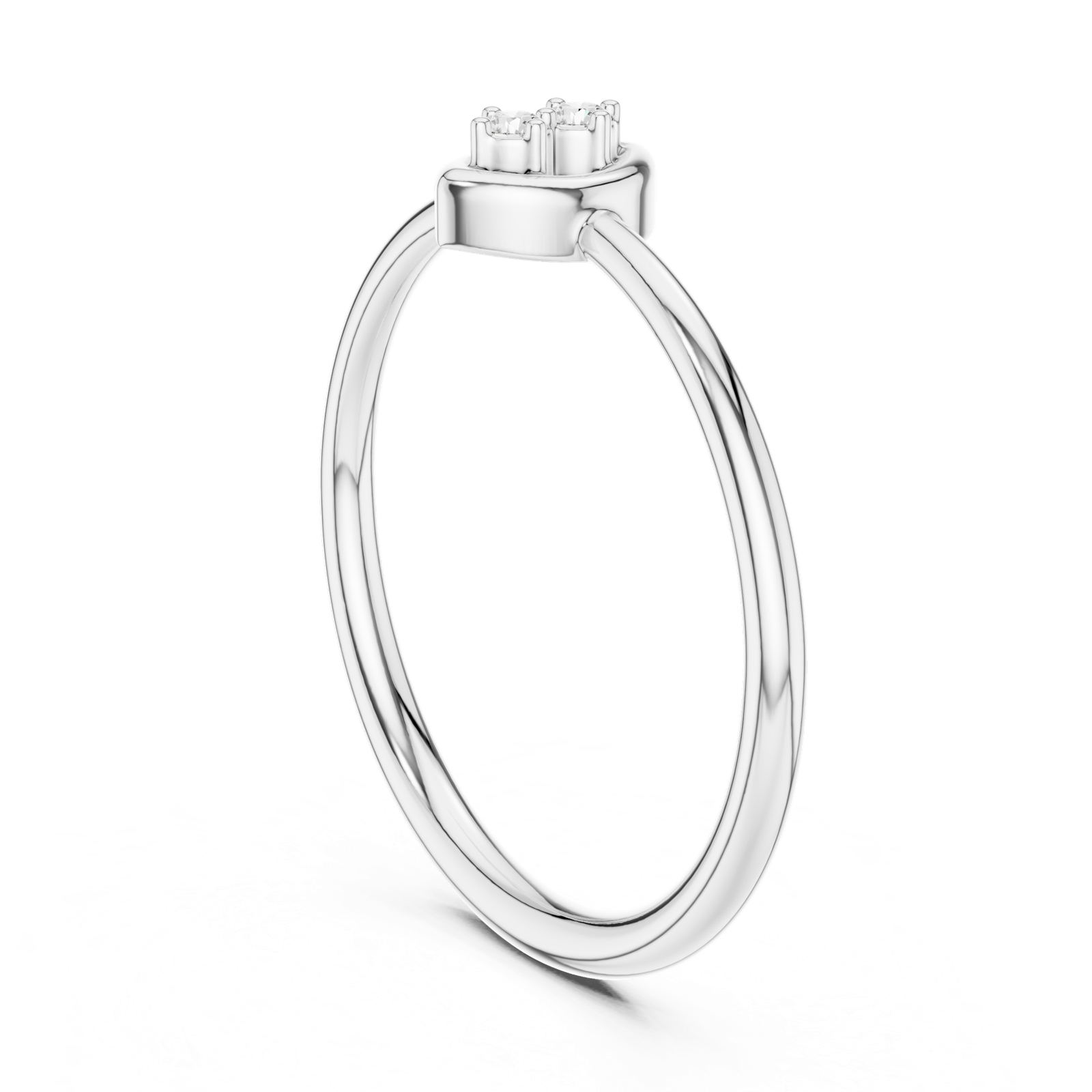 Gold Ring LR-01 (96), White Gold