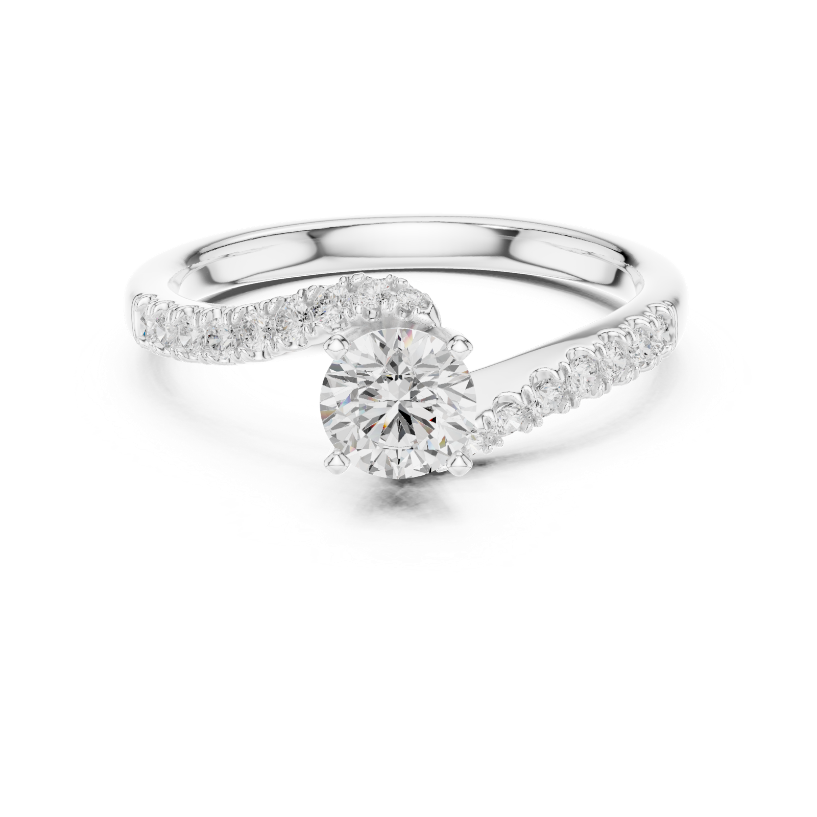 Gold Ring LR-0320, White Gold