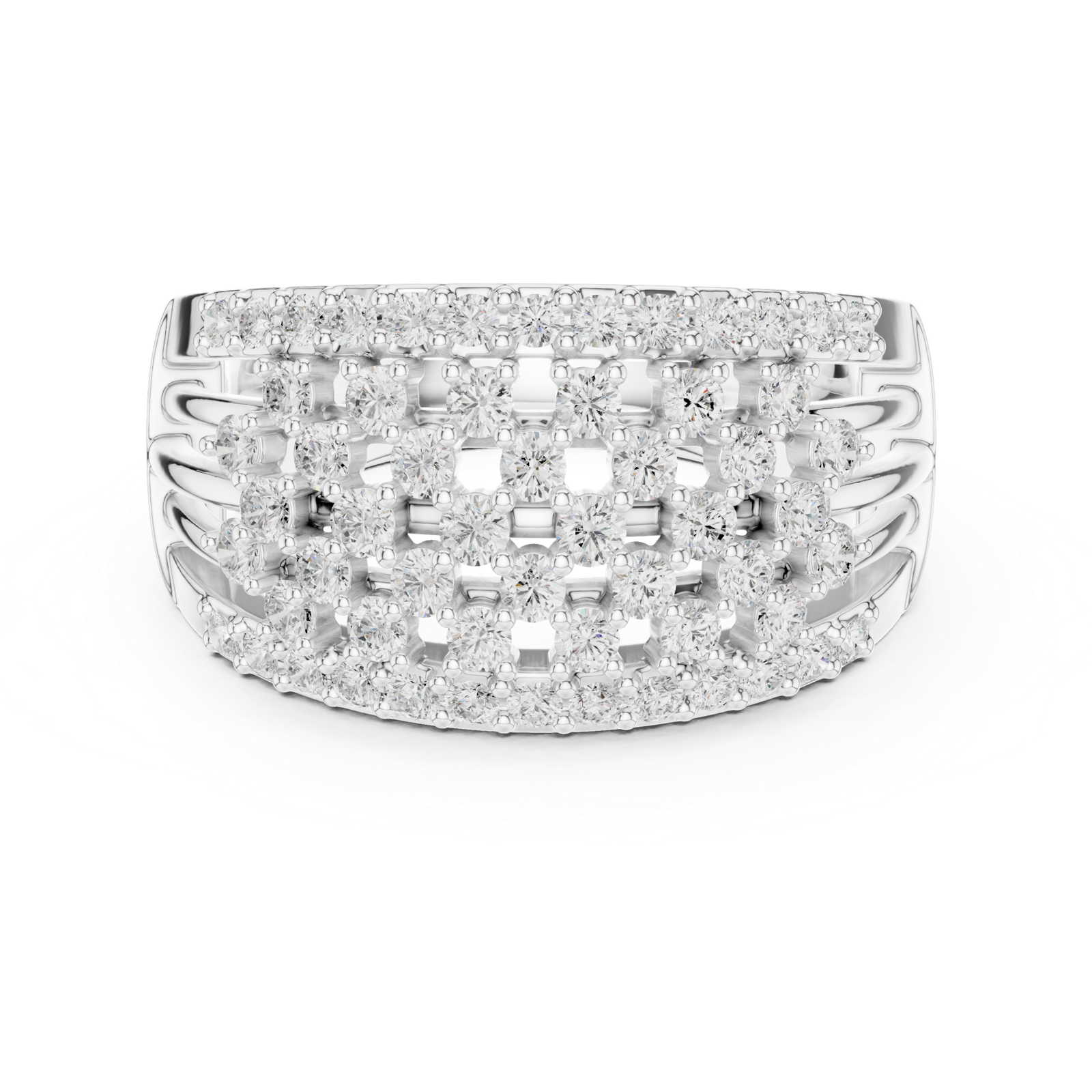Gold Ring DDLR-455, White Gold, view 4