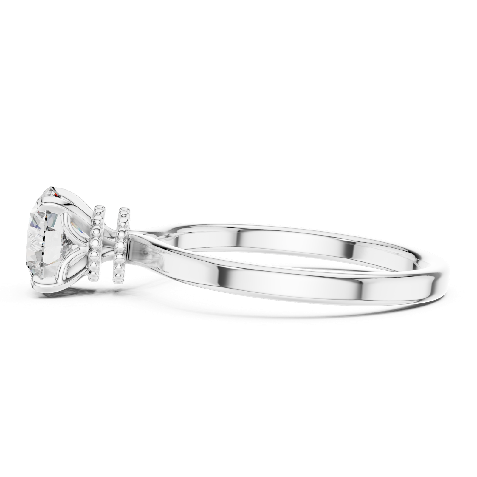 Gold Ring LR-0015, White Gold, view 3