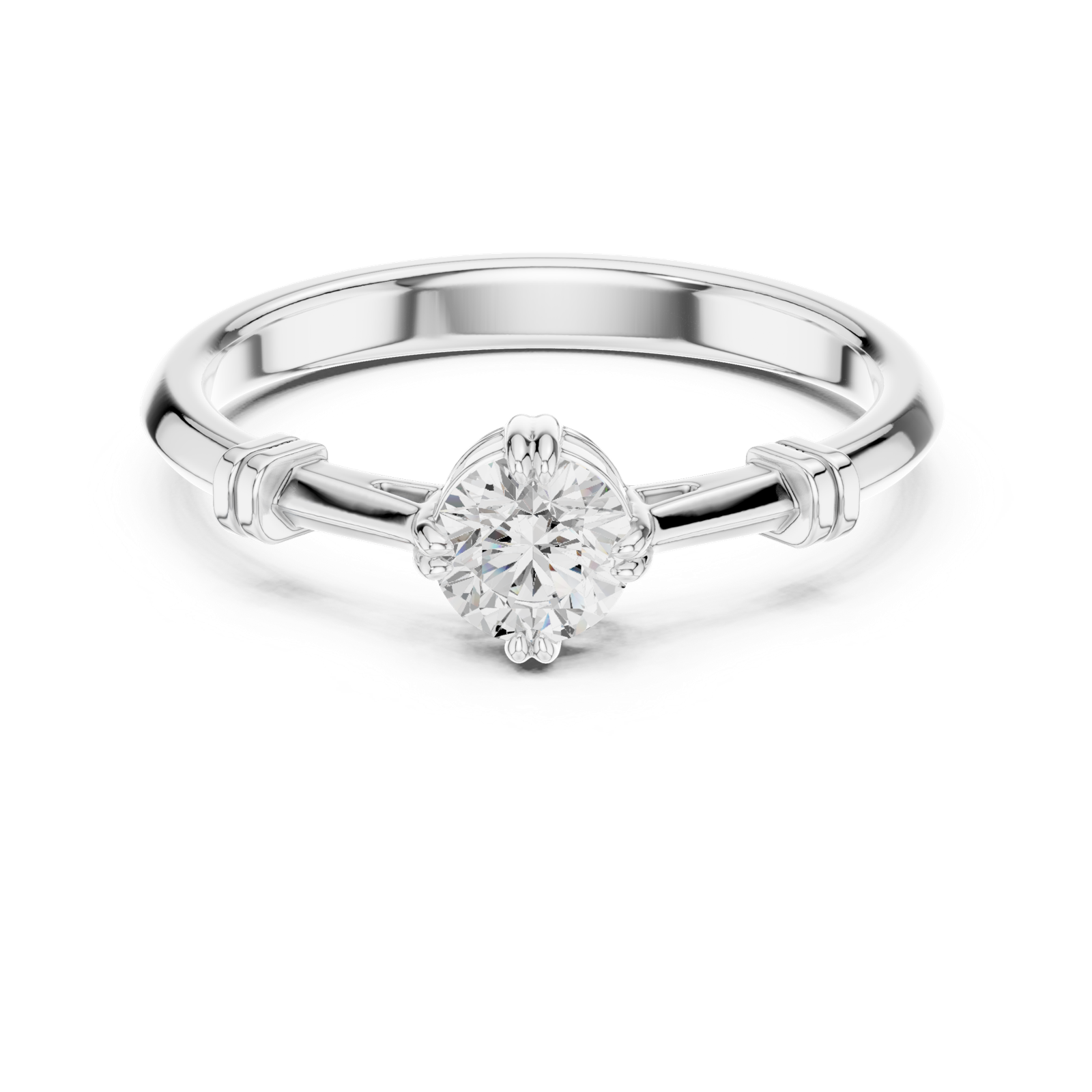 Gold Ring DDLR-796, White Gold, view 4