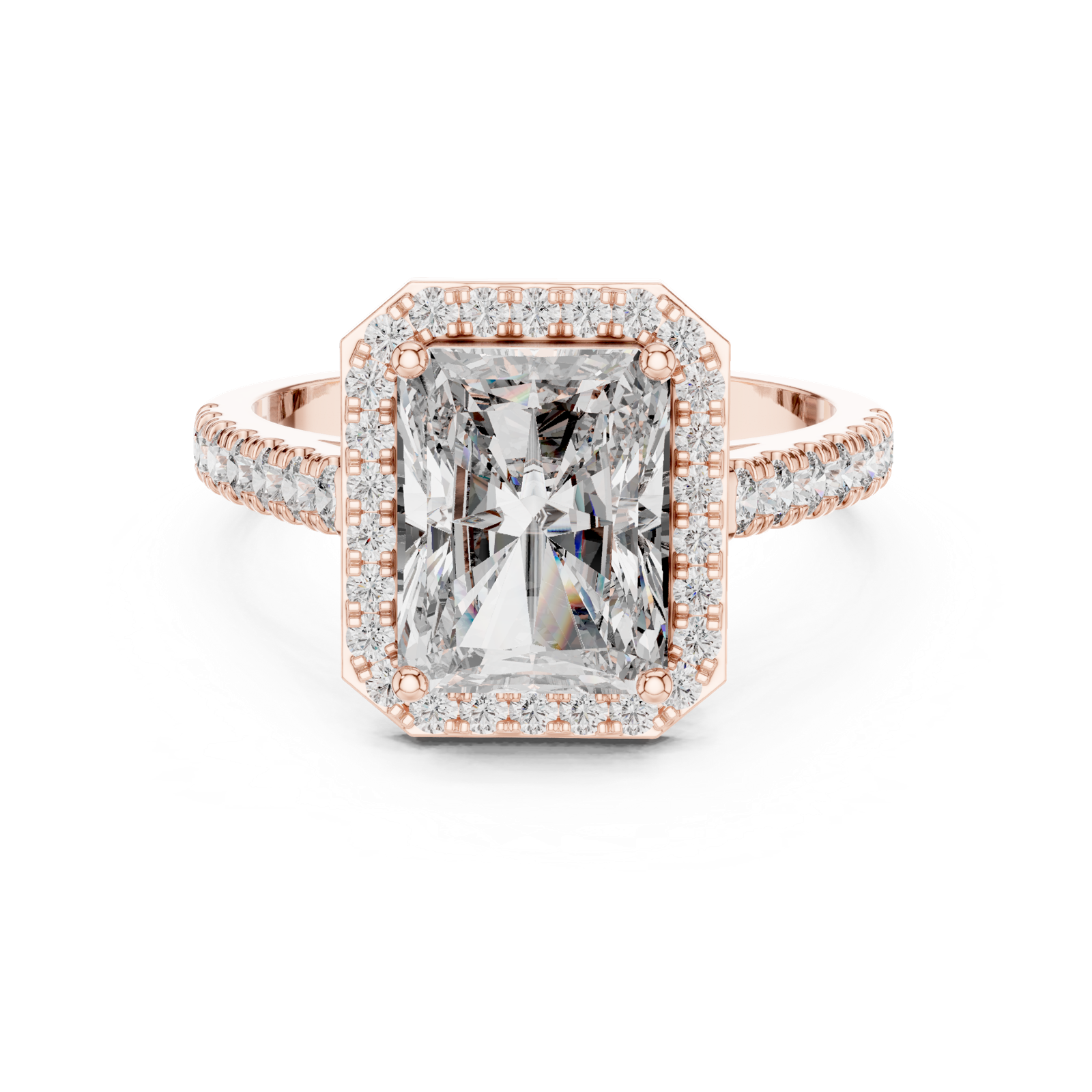 Gold Ring DDLR-202, Rose Gold, view 4