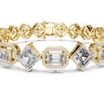14K Solid Gold Lab Diamond Bracelet, Yellow Gold
