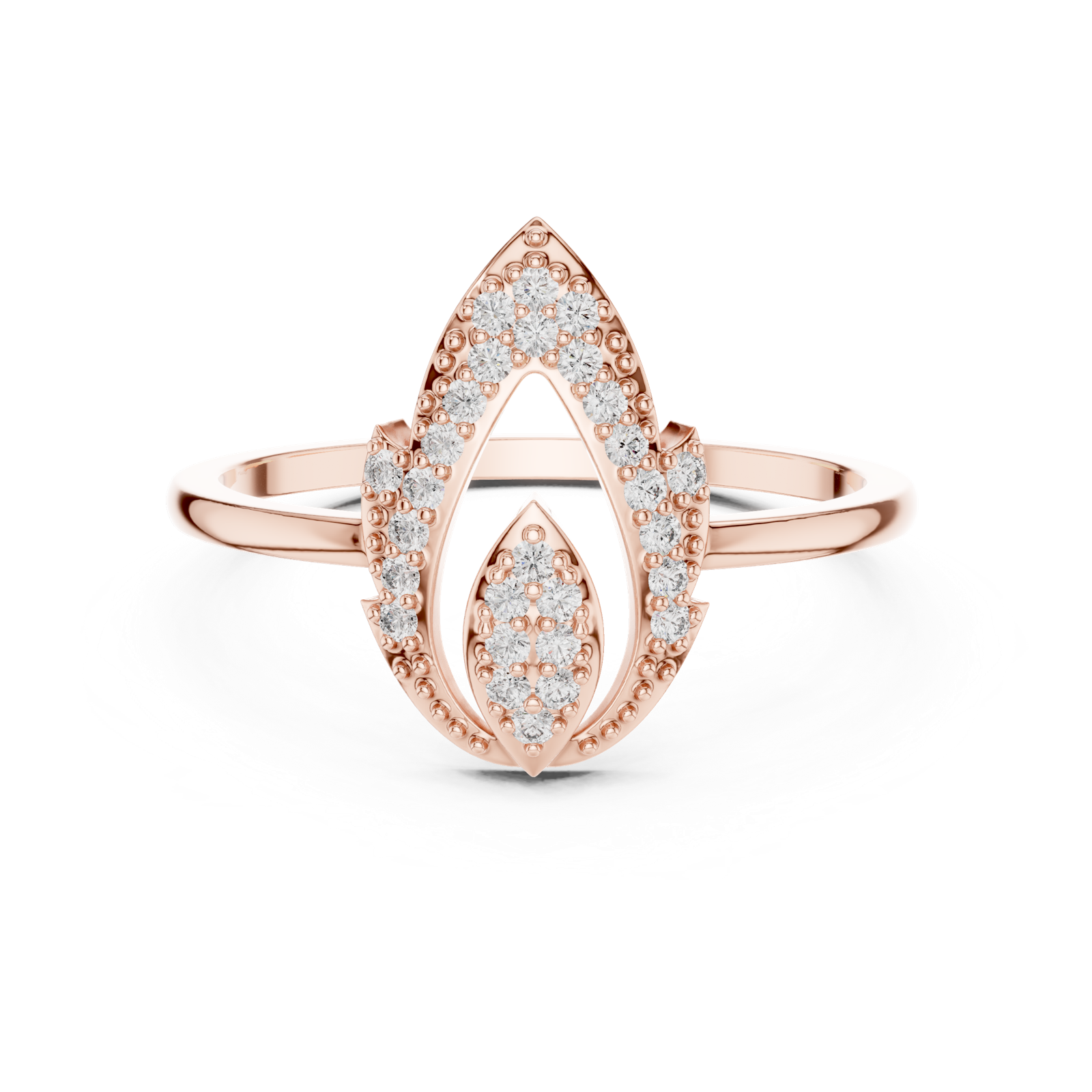 Gold Ring DR-6321, Rose Gold