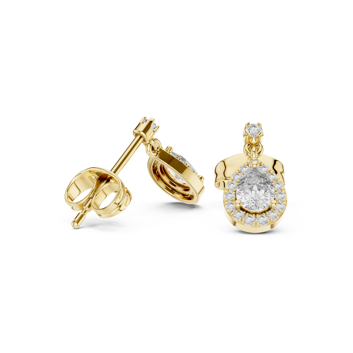 Gold Earrings 3-10004E_113_M, Yellow Gold, view 1