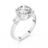 Gold Jewelry L35-67, Round center stone, White Gold, view 2