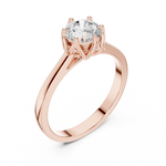 Gold Ring HLR-46, Rose Gold, view 2