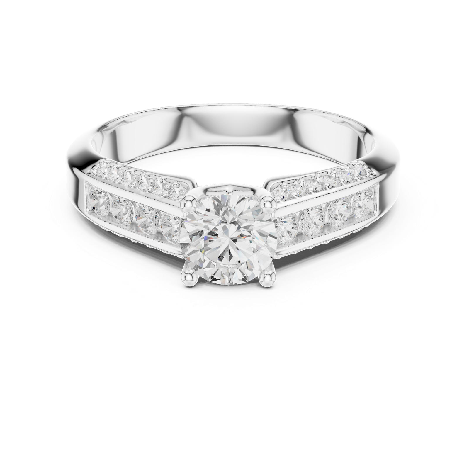 Gold Ring LR-0303, White Gold