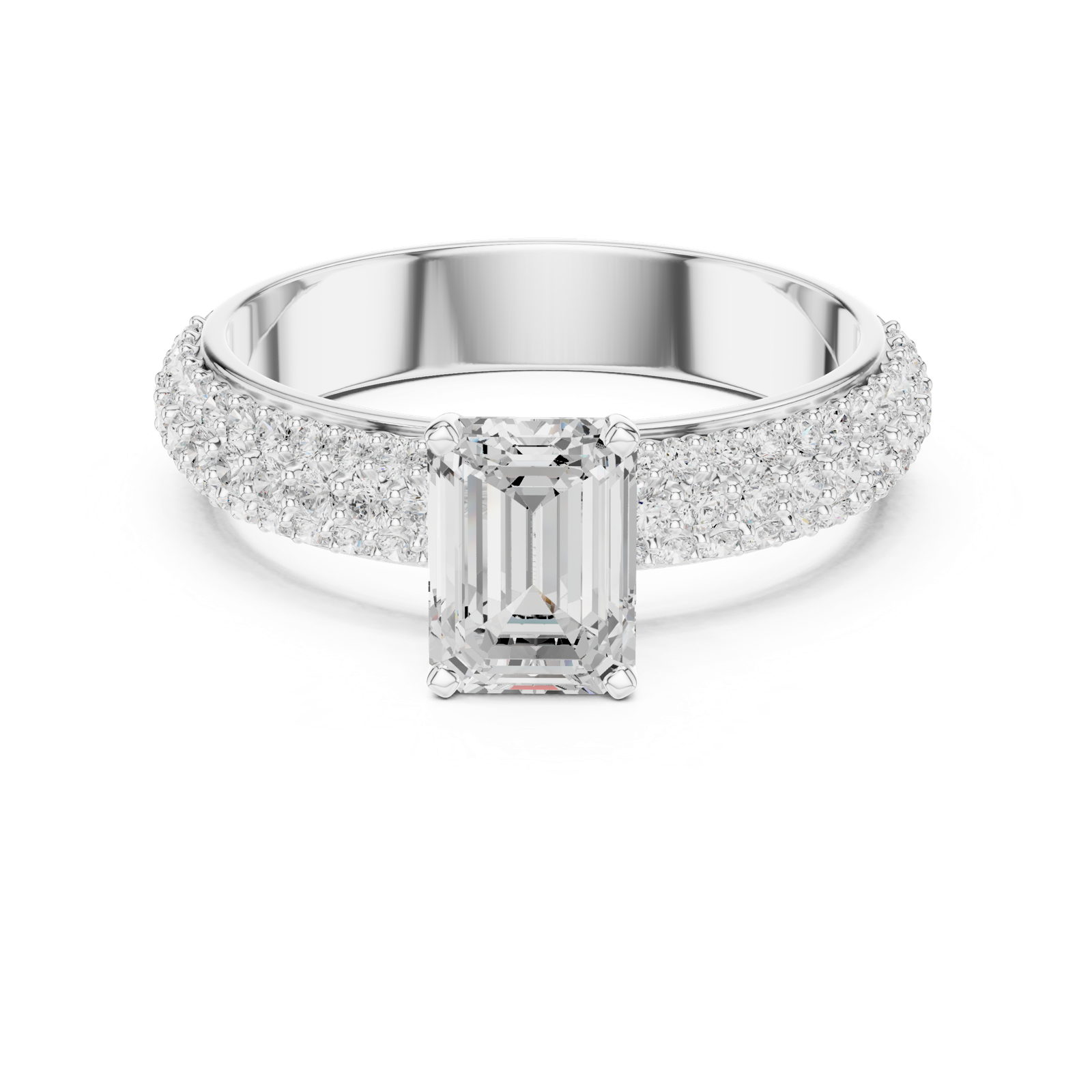 Gold Ring DDLR-1066, White Gold, view 4