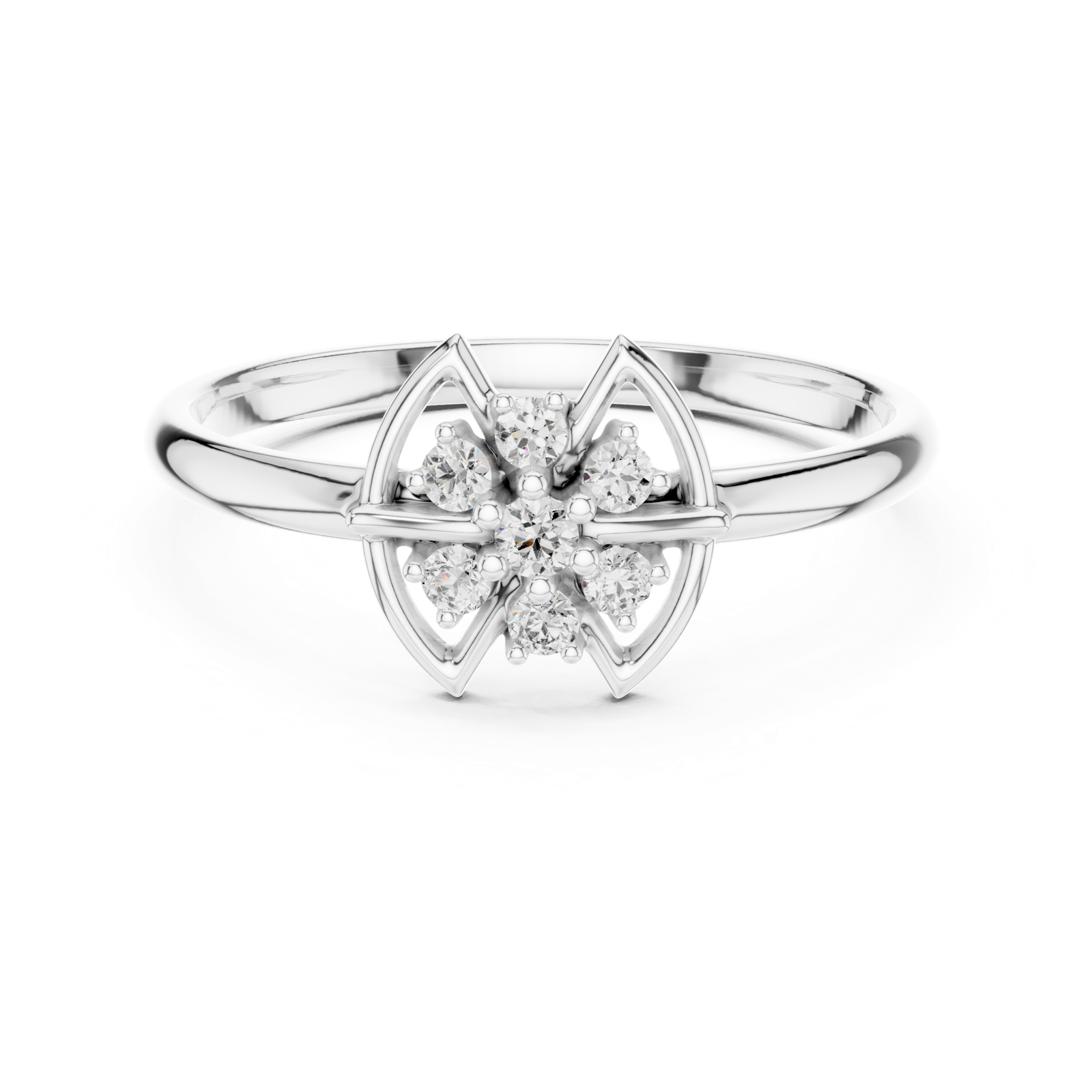 Gold Ring 1 (445), White Gold, view 4