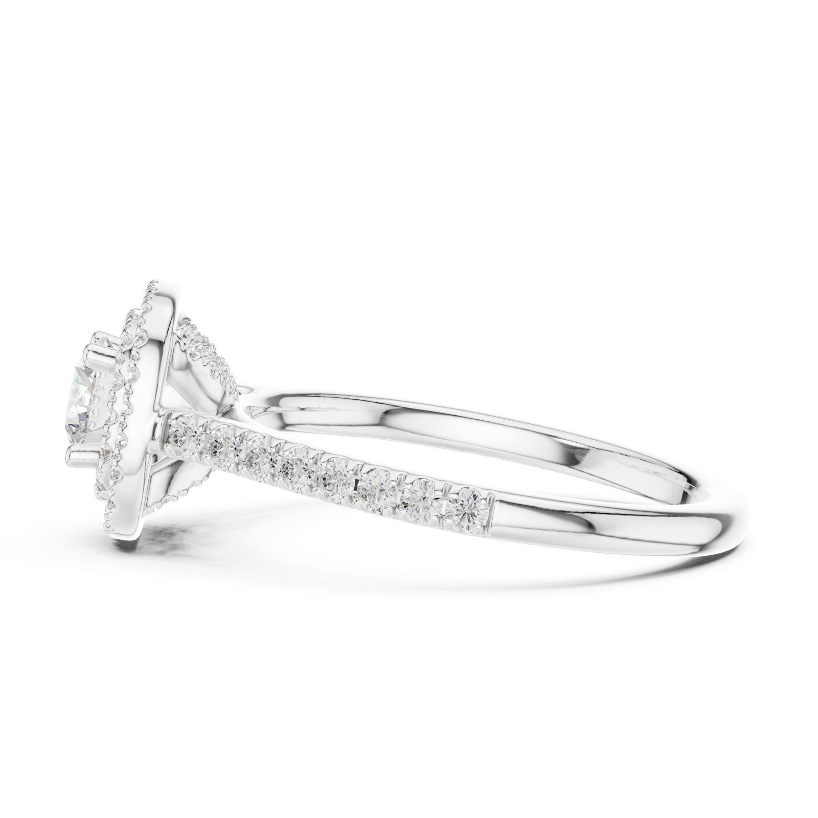 Gold Ring LR-0243, White Gold, view 3
