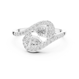 Gold Ring HLR-175, White Gold, view 4