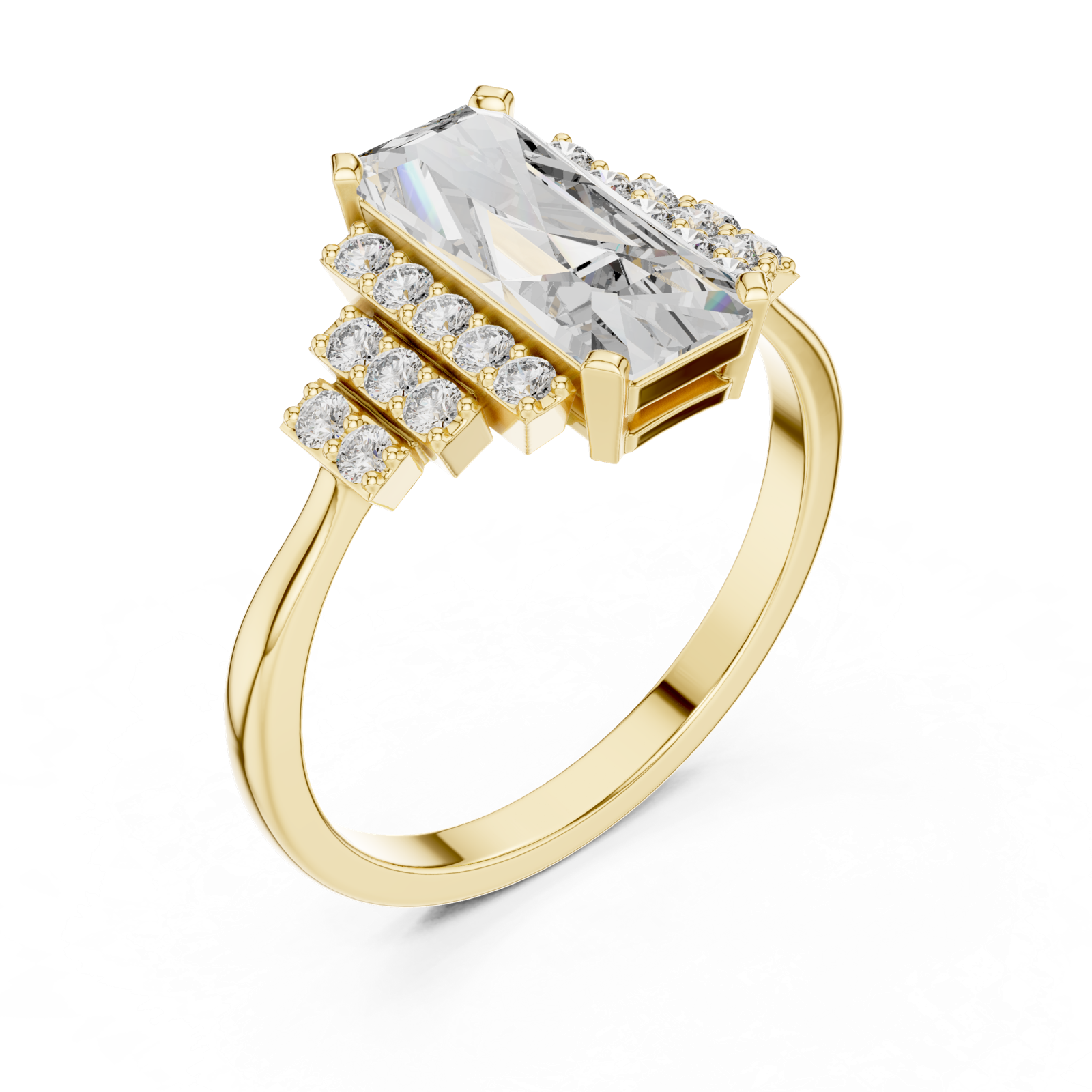 Gold Ring 00001L (40), Yellow Gold, view 2