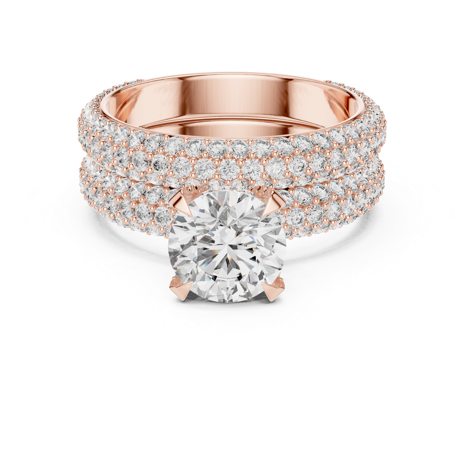 Gold Ring DDLR-012, Rose Gold, view 4